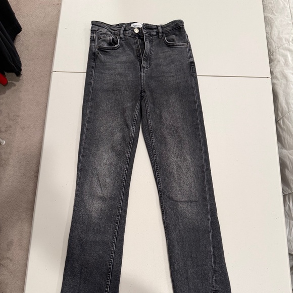 Zara Bootcut Ankle Slit Jeans - size 2 - Picture 1 of 3